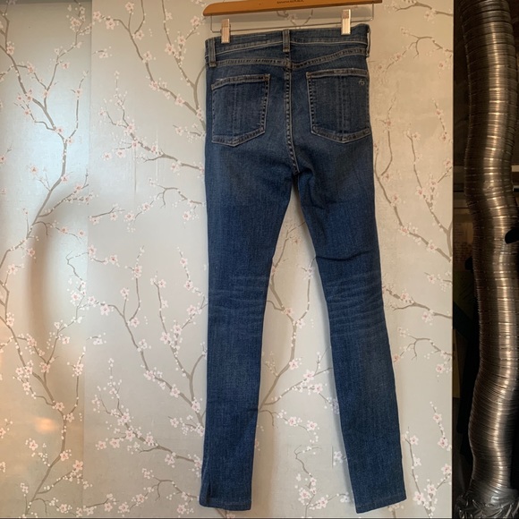 Rag & Bone High Rise Skinny Jeans Frayed in Bonnie - Picture 7 of 16